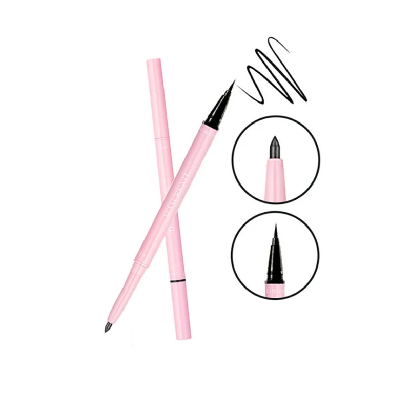 Double-end Liquid Eyeliner Gel Eyeliner Waterproof Smudge-proof Easy To Color Double-head Eyeliner Double-end Liquid Eyeliner Gel Eyeliner Waterproof Smudge-proof Easy To Color Double-head Eyeliner