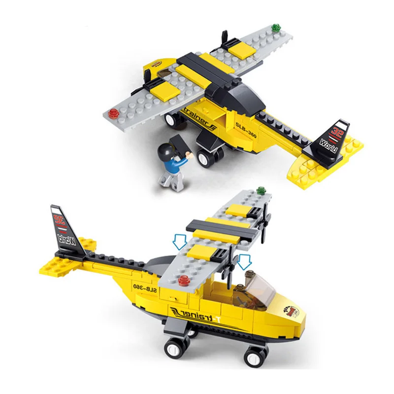 Educational Toy For Children Airplane Building Blocks Kits Aircraft Plastic Building Bricks 110pcs/set