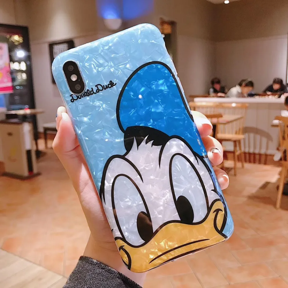 Силиконовый чехол для iphone 11pro XS MAX XR 6s 7 8 Plus funda donald duck diamond apple iphone 11pro Max чехол