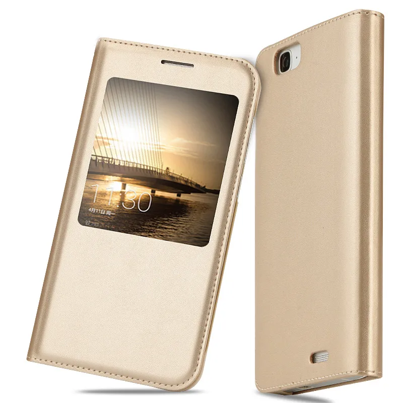 

Luxury View Window Flip Leather Case For Huawei Ascend G7 L01 Housing Cover