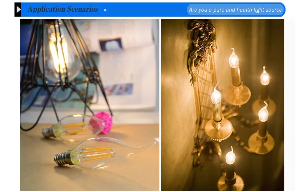 E14 E12 Edison Bulb Led Filament Light Bulb 07
