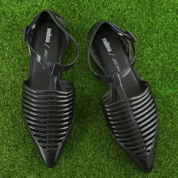 

Melissa Women Sandals 2019 New Arrival T-strap Non-Slip Outdoor Beach Women Jelly Shoes Pointed Toe Summer Korea Princess Women