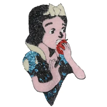 

Embroidery Sequin cloth for stage costume accessories DIY Snow White