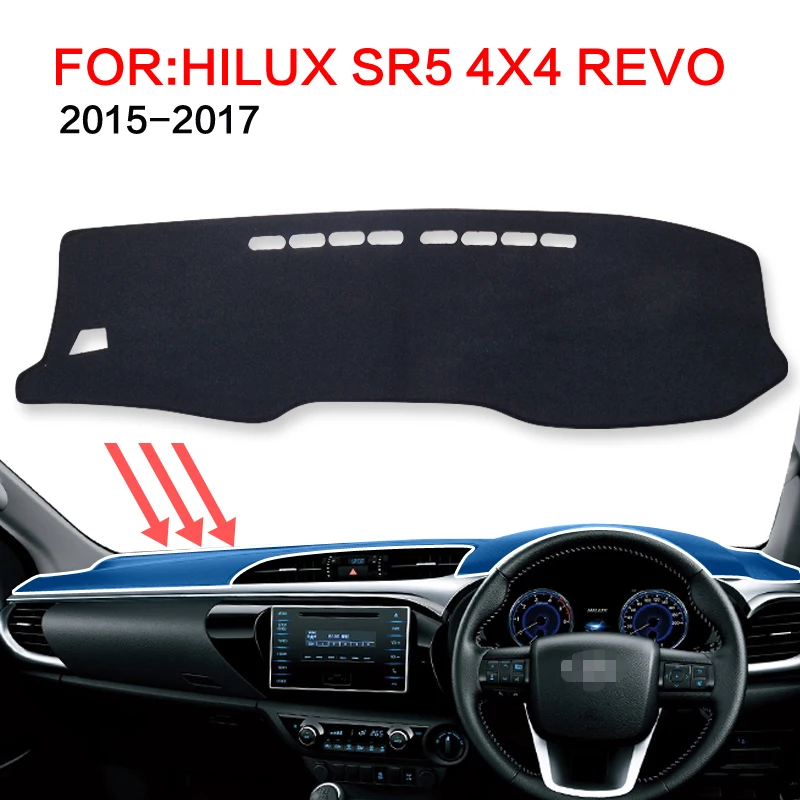 Для Toyota Hilux SR5 4x4 2015 2016 2017 приборной панели защитный коврик оттенок доска Ремонт