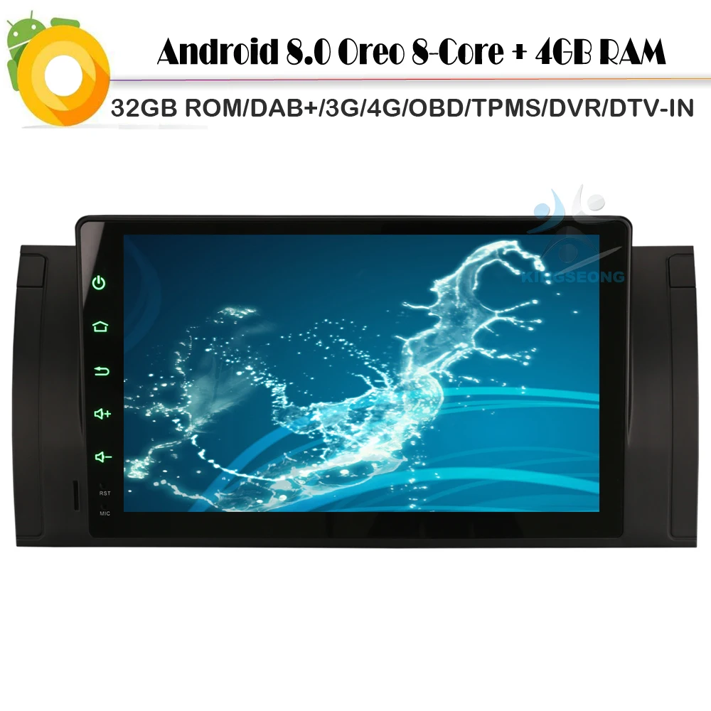 Best 9"Android 8.0 Octa Core Car Multimedia player for BMW 5 Series E39 E53 X5 M5 DAB+SatNav DTV-T2 Bluetooth WiFi 4G Radio BT GPS SD 0