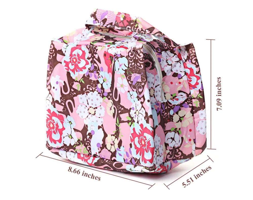 Новинка 3 цвета сумка цветочный узор портативная изоляционная сумка-холодильник сумка для приготовления пищи Сумка для кемпинга походов на открытом воздухе