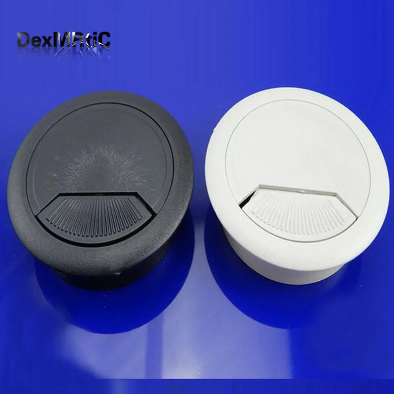 60mm 와이어 구멍 커버 하드웨어 액세서리 케이블 깔끔한 콘센트 스위치 플레이트, 사무용 가구 컴퓨터 그로멧 책상 테이블용, 10 개