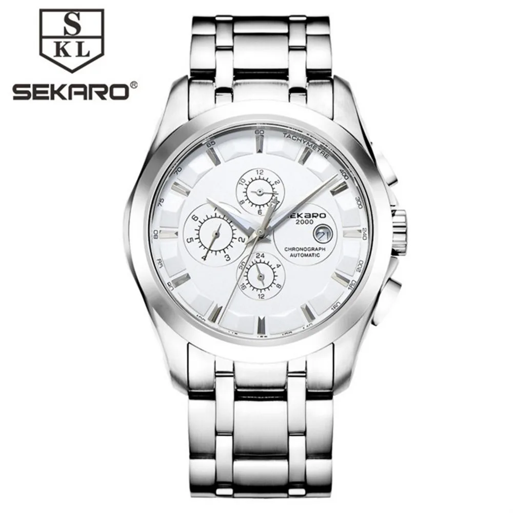 

SEKARO Luxury Automatic Mechanical Watch Men's Date Week Multifunction Business Army Watch Horloges Watch Mens Relogio Masculino