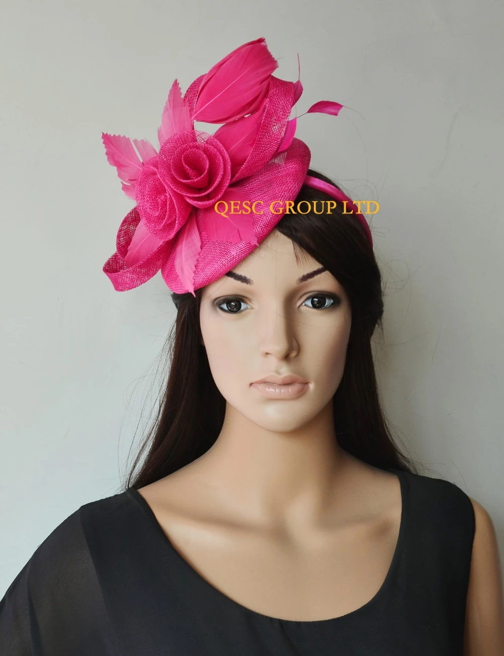 Sinamay – chapeau rose fuchsia pour femmes, plumes, fascinateur, Kentucky,  derby, chapeau de mariage, pour coupe de marseille, courses, mariage,  nouvelle collection | AliExpress