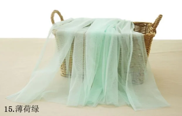 3 yrds Mint Green Plain Tulle Netting Fabric Fine For Bridal Veil Dress Mesh Earth Tone Tutu Wedding Decors 30+ colors | Дом и сад