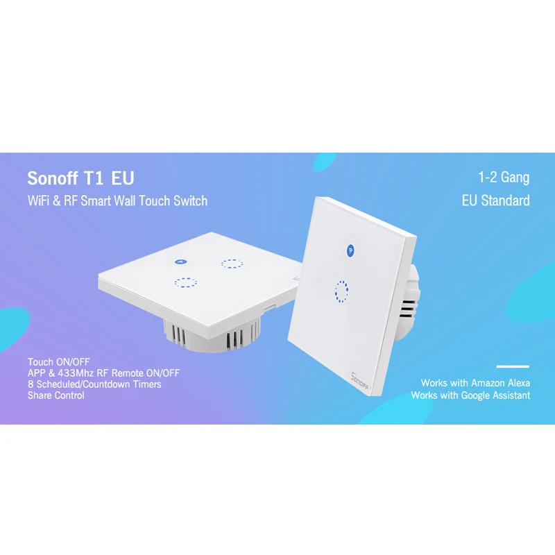 Khakesokhangoo Offerte Sonoff T1 Us Eu Wifi Rf App Remote Touch