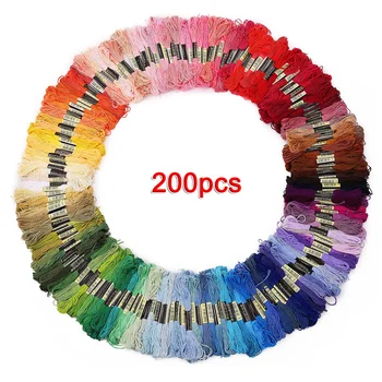 

Hot Sale 200 skeins of multicolored yarn for cross needle embroidery Crocheting