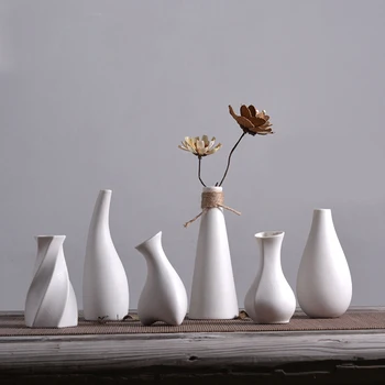 

Classic white Ceramic Vase Desktop Table Creative Gift Household Decoration Vases mini Porcelain Vase For Flowers
