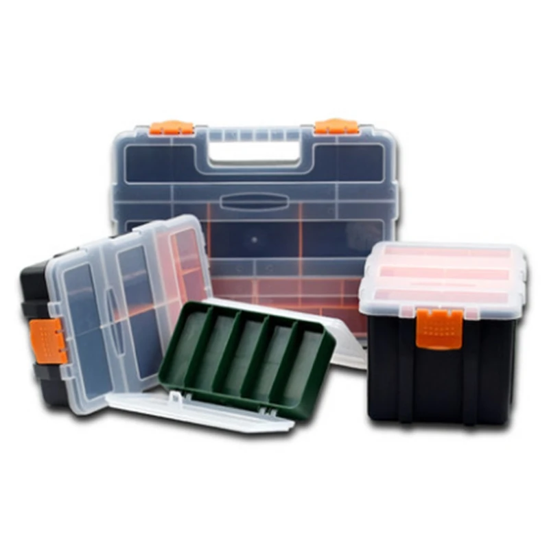 

1pcs Double-sided parts box plastic box screw component box portable storage box