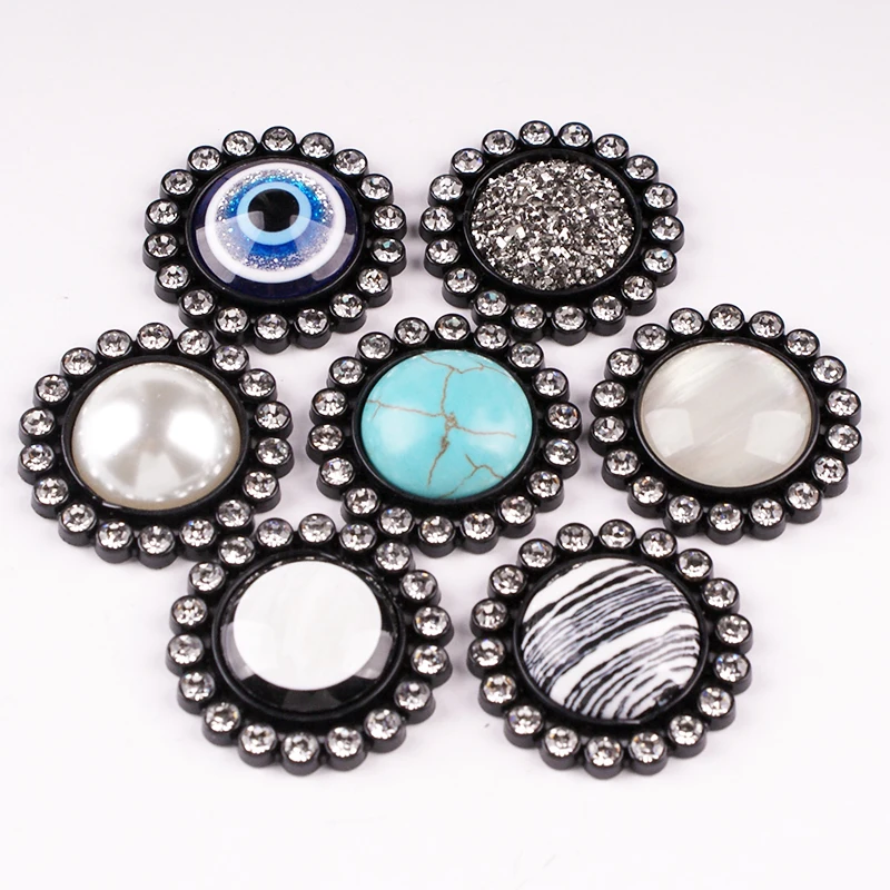 

2018 NEW crystal Resin stone 18mm snap button for snap jewelry OEM, ODM TY529