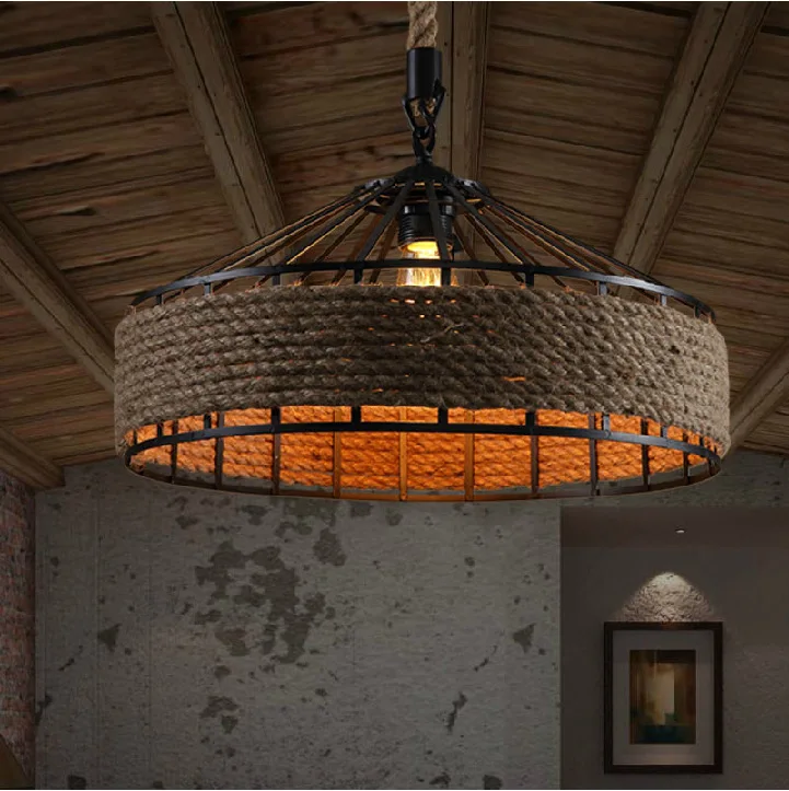 Винтажный подвесной светильник в стиле ретро веревочная лампа Эдисона|retro ceiling|bulb