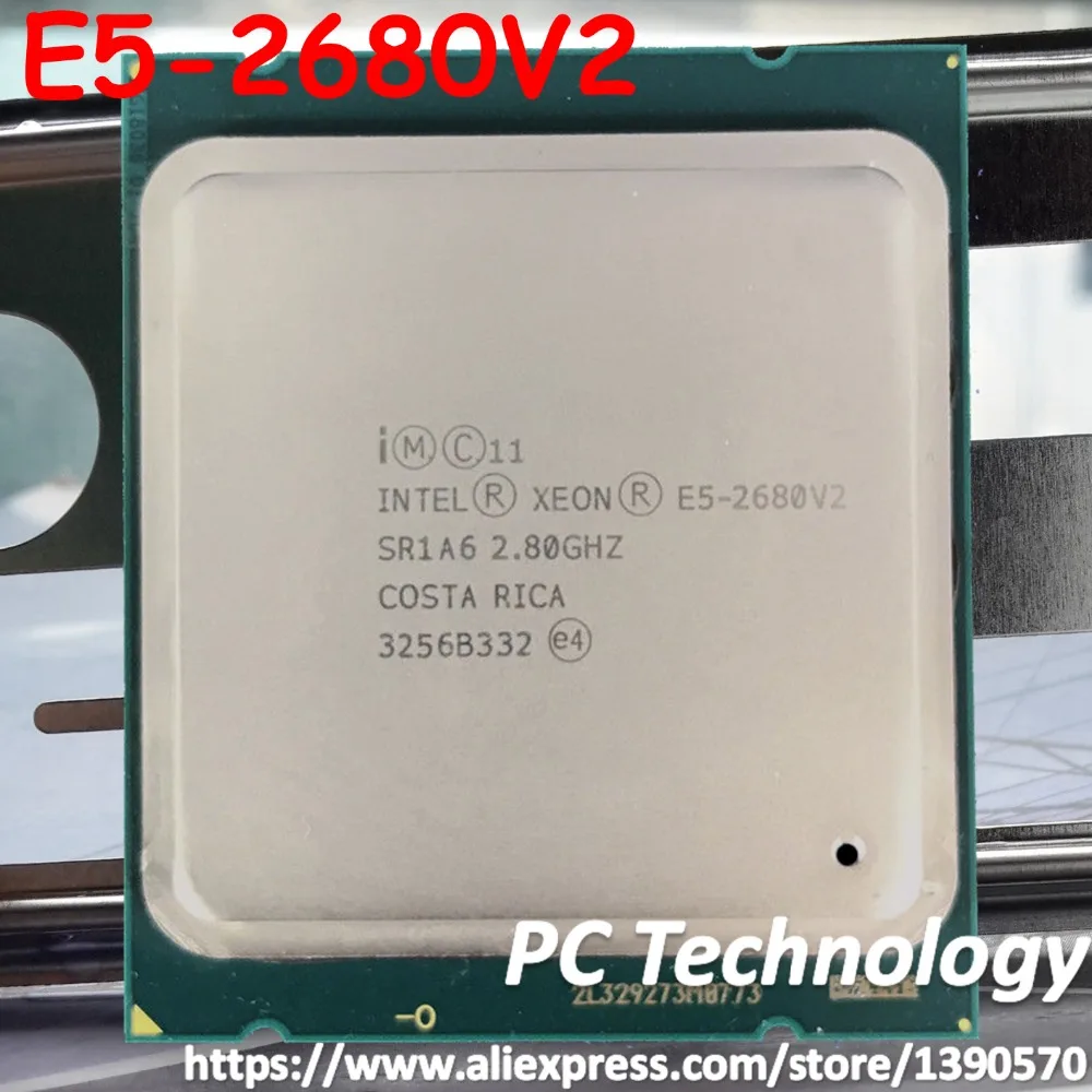 E5-2680V2 Original Intel Xeon E5-2680 V2 SR1A6 2 80 ГГц 10-ядерный 25 Мб LGA2011 E5 2680V2 процессор Бесплатная