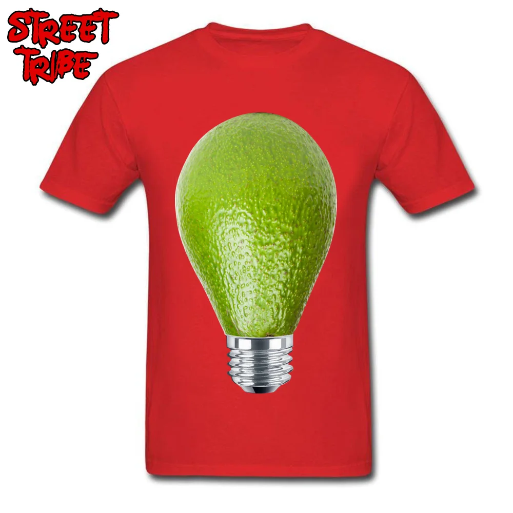 bulp avocado Round Collar Tshirts Mother Day Tees Short Sleeve New Coming Cotton Birthday Tee-Shirts comfortable Men bulp avocado red
