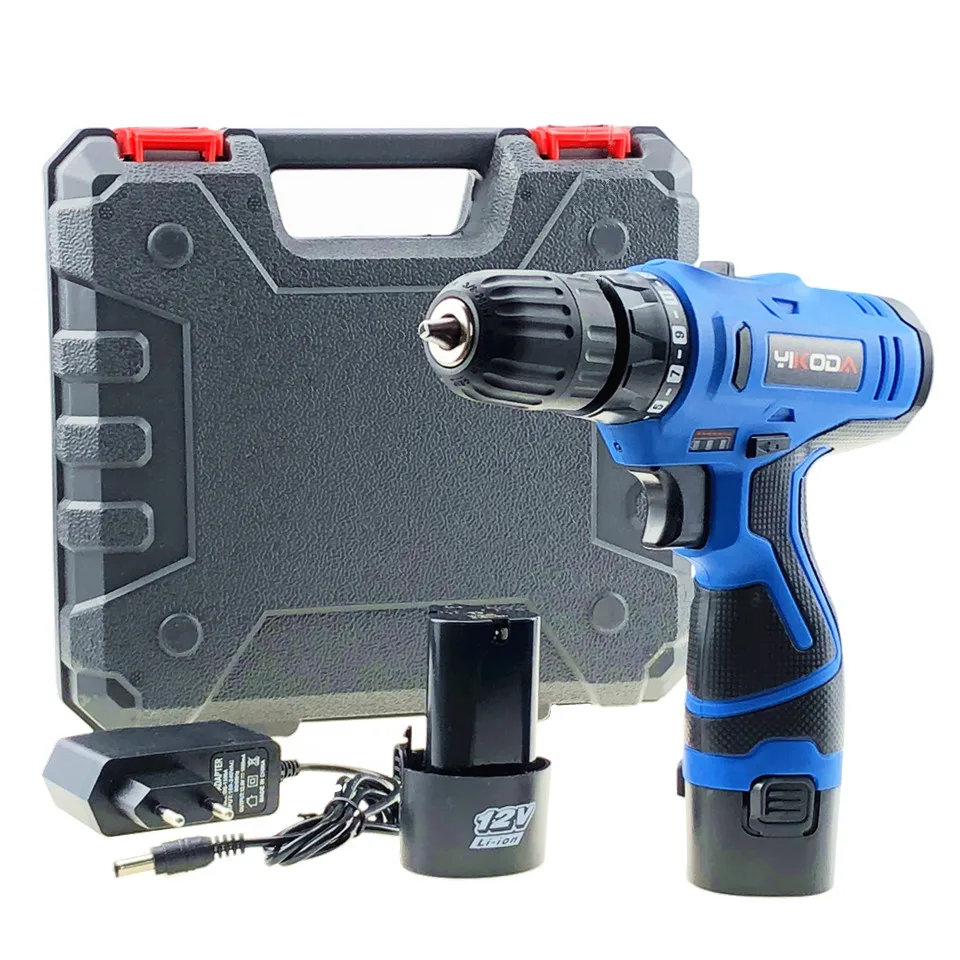 

12V Electric Screwdriver Lithium Battery*2 Rechargeable Household Two Speed Cordless Electric Drill Parafusadeira Power Tools