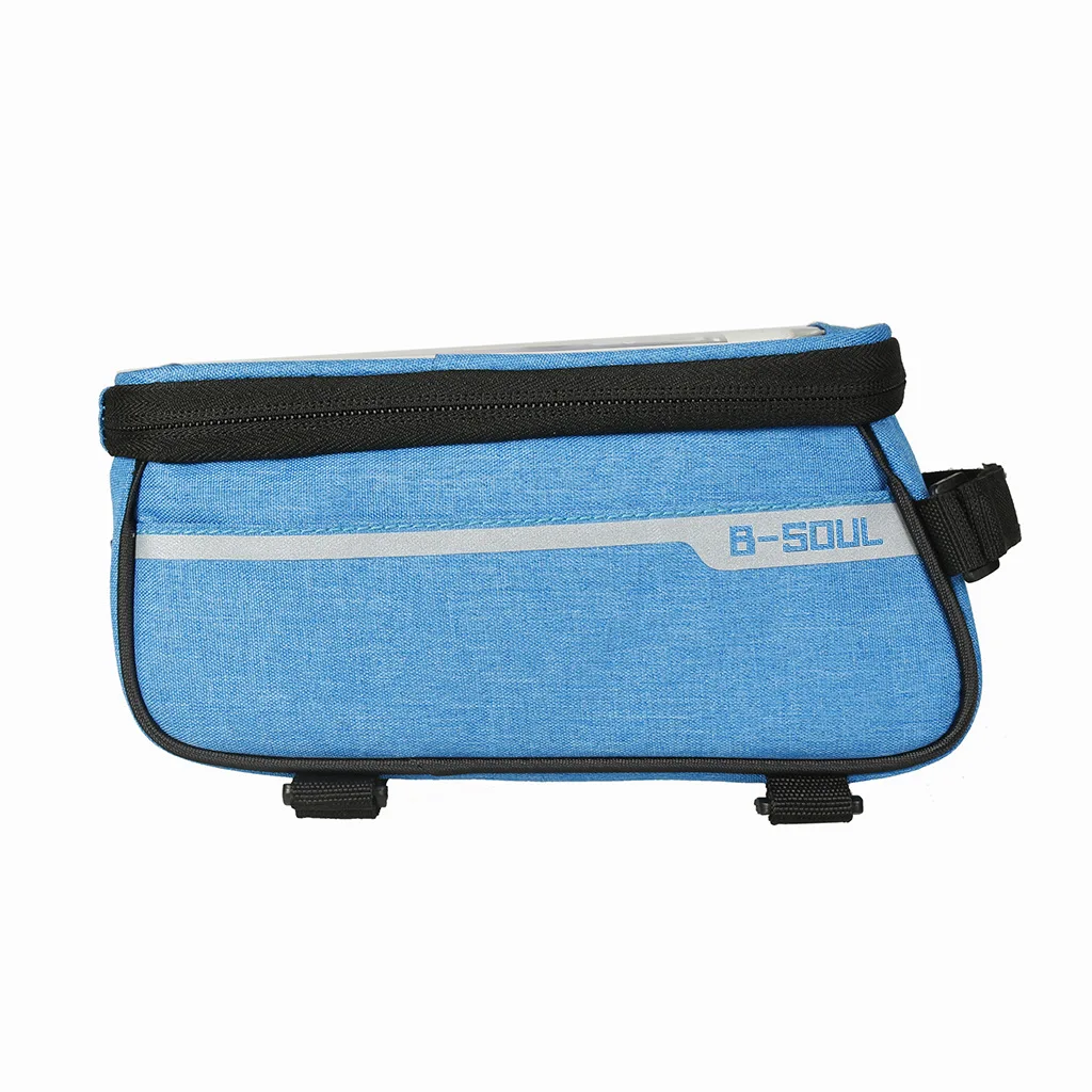 B-SOUL, водонепроницаемые велосипедные сумки с сенсорным экраном, MTB, велосипедные сумки, велосипедная Рама, передняя Труба, сумка для хранения, 6,0 дюймов