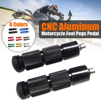 

Universal CNC Aluminum Folding Motorcycle Foot Pegs Rearset Footrests Adapter Footpeg Pedal 8Color for KTM DUKE125 200 390 13-14