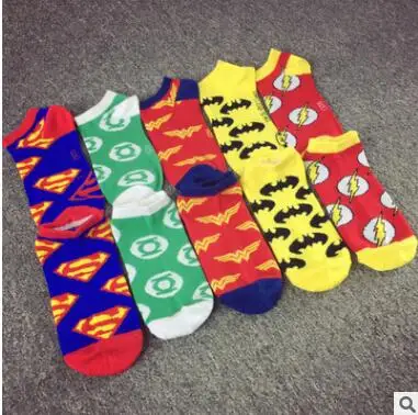

Superman Batman Captain Classical Cartoon Summer Style Happy Socks Character Pattern Superheroes Socks For Man Woman