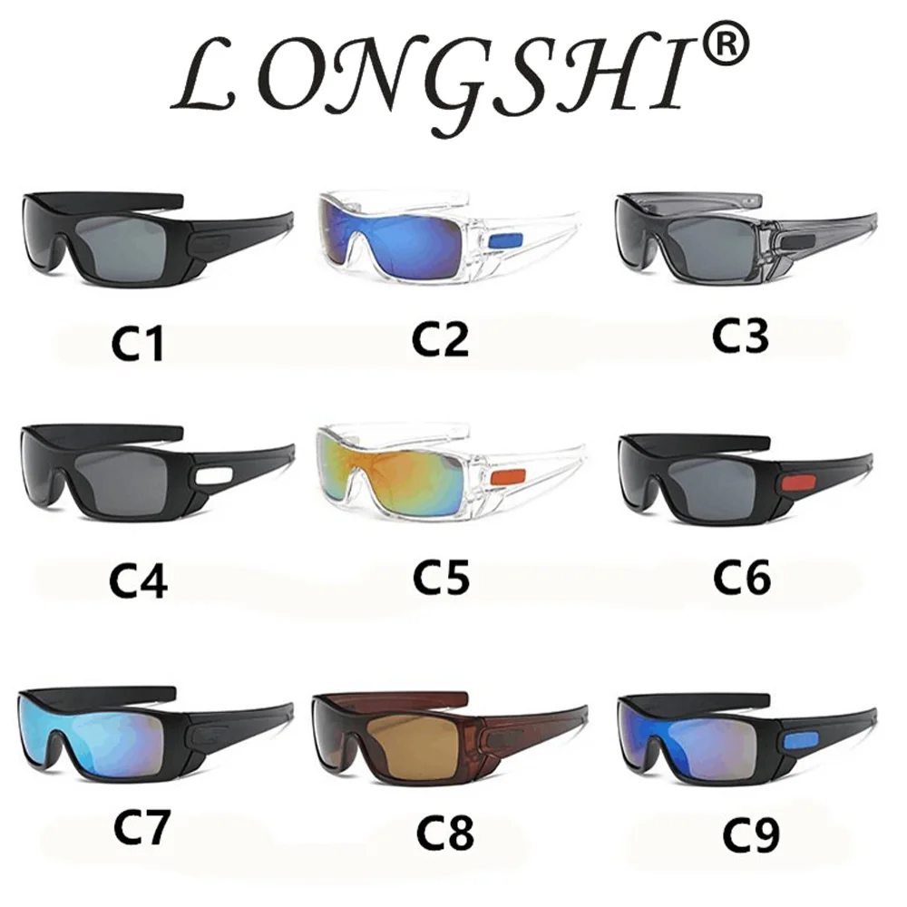 LONGSHI Men Polarized Sunglasses Aluminum Magnesium Sun Glasses Driving Glasses Rectangle Shades For Men Oculos masculino Male