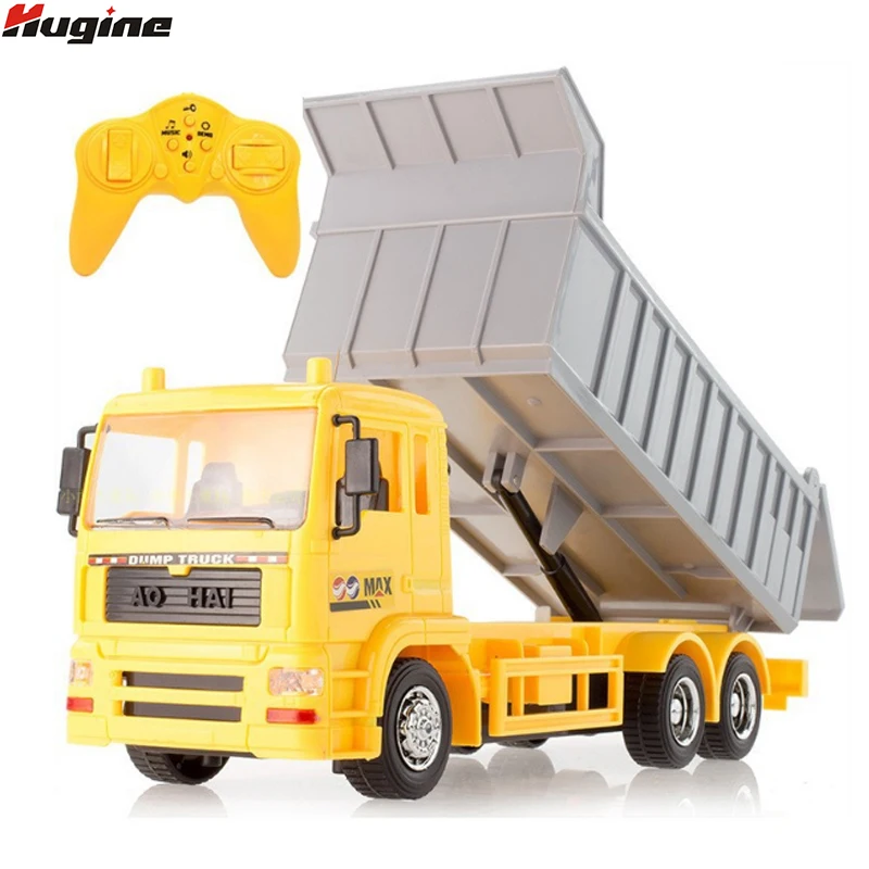 RC Truck Dumper Remote Control Engineer Vehicle 8CH Recharger Demo Function With Music Sound Model Kids Hobby Electric Toys
