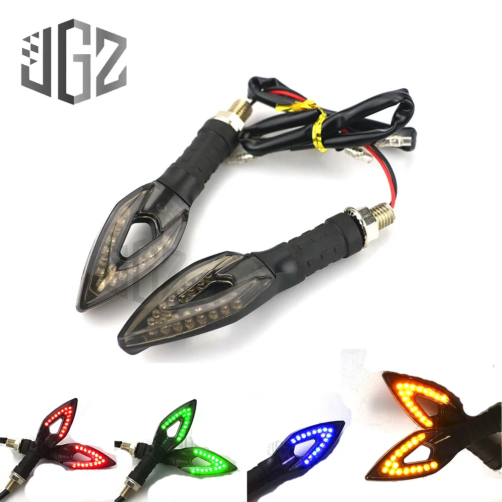 Pair Universal Motorcycle Turn Signal LED Lights Indicators Blinker Flasher Lamps for Yamaha Kawasaki Honda KTM BMW Accessories |