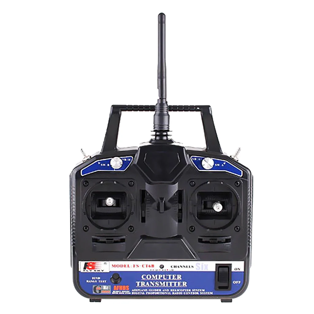 Flysky FS-CT6B 2.4G 6CH Radio System RC Model Transmitter w/ FS-R6B Receiver