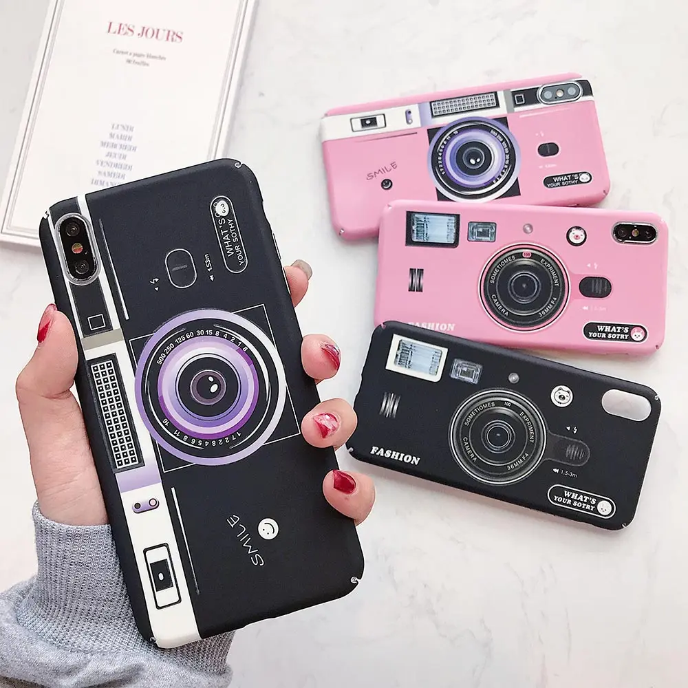 

KISSCASE Fashion Camera PC Case For Xiaomi mi9 mi 9Se mi 8Lite Pocophone F1 A1 A2 Cover For Redmi Note 7 6A 5 Cover Fundas #4