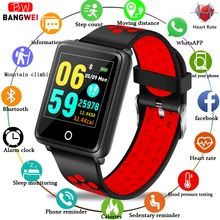 BANGWEI New Sport Fitness Bracelet Waterproof Watch Blood Pressure Heart Rate Monitor Pedometer Smart Wristband For Android ios