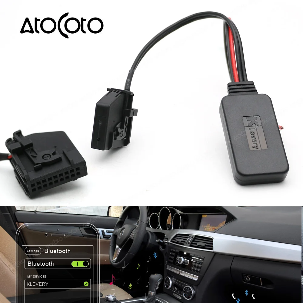 Автомобильный Bluetooth модуль AtoCoto Aux приемник Кабель адаптер для Mercedes Benz W203 W209 W211