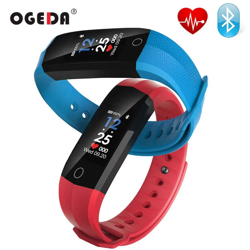 

OGEDA Sport Bracelet Watch Men CD02 Smart Wrist Band Heart Rate PPG Sedentary Reminder Watches Intelligent for IOS Android
