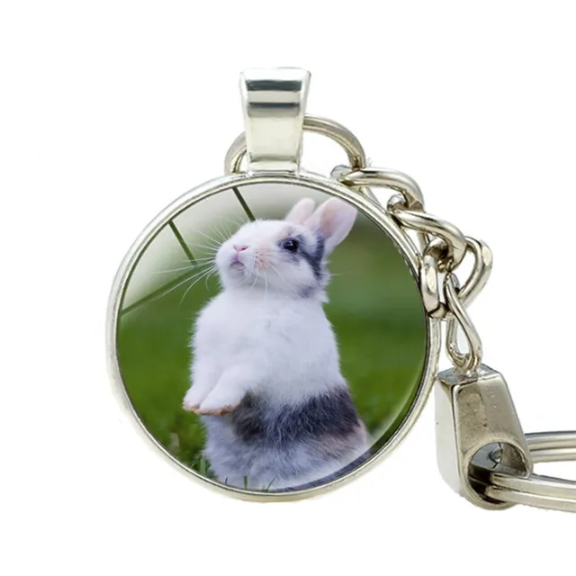 Aliexpress.com : Buy New Bunny Rabbit keychain Print Jewelry Animal