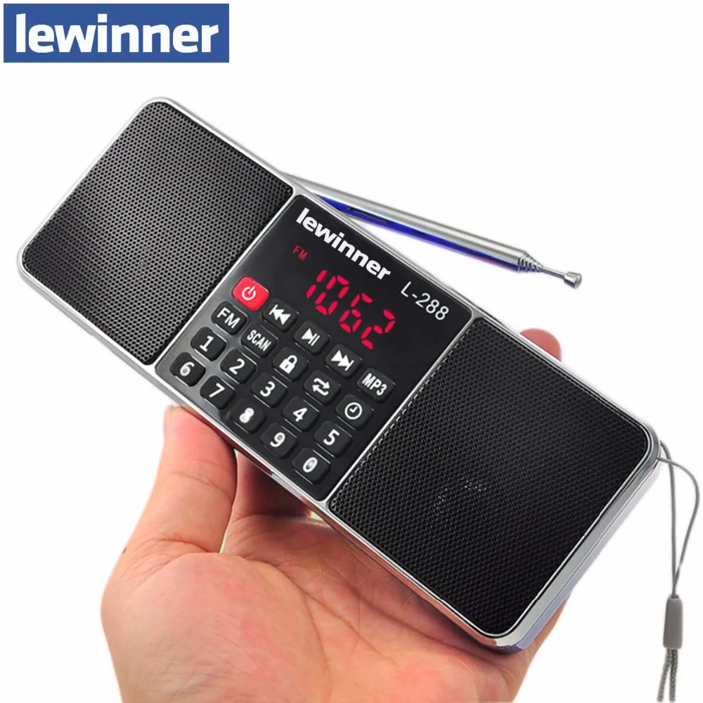 Mini Portable Rechargeable Stereo L 288 FM Radio Speaker LCD Screen Support TF Card USB Disk