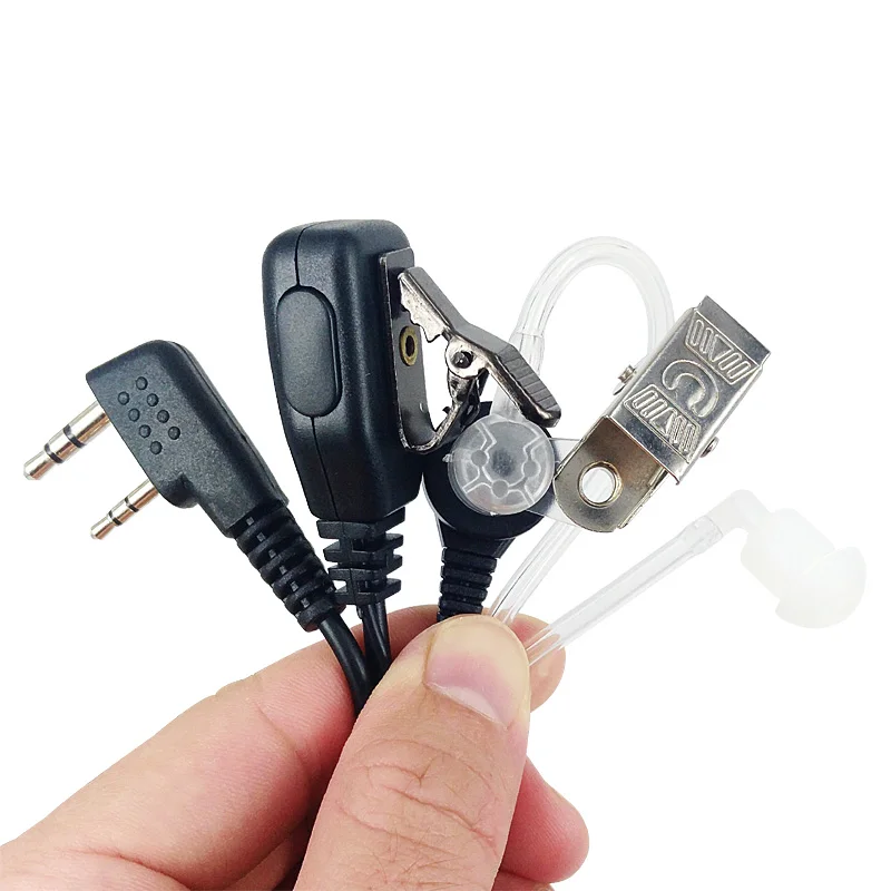 Air Acoustic Tube Mic Speaker Earpiece For Kenwood Baofeng Walkie Talkie 6