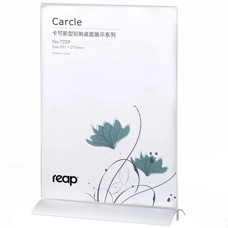 5-pack Reap Carcle Акриловая T-shape настольная рамка карта настольная подставка для демонстрации меню услуги этикетка офис клуб бизнес Ресторан - Цвет: 5229 210x297mm