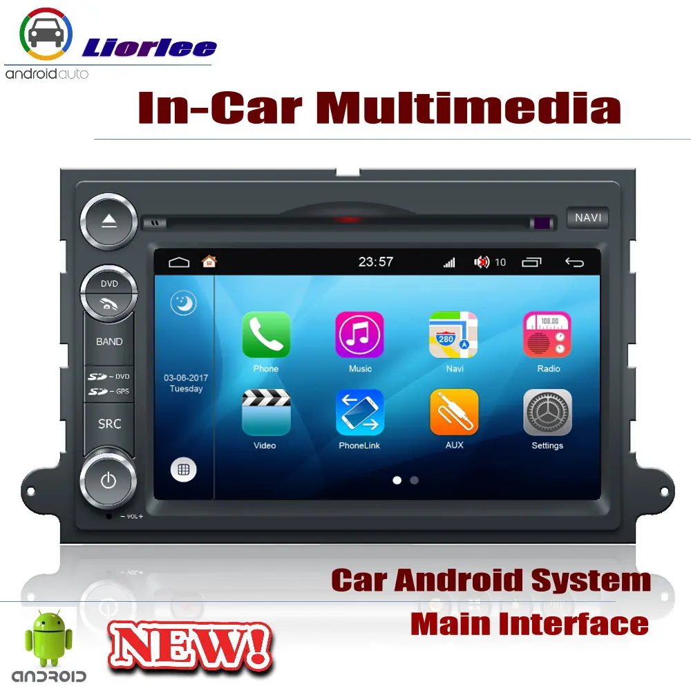 Top Car Radio DVD Player GPS Navigation For Ford Mustang 2005~2009 Android HD Displayer System Audio Video Stereo In Dash Head Unit 1