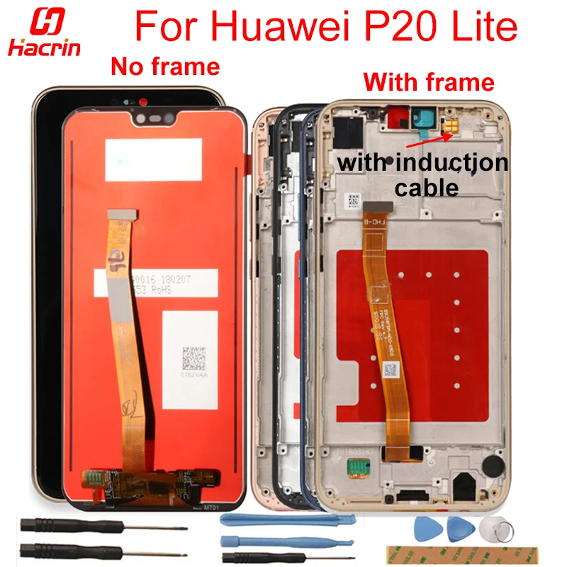 

For Huawei P20 Lite Display LCD Screen With Front Frame LCD Display+Touch Screen For Huawei P20 Lite Lcd Display ANE-LX1 ANE-LX3