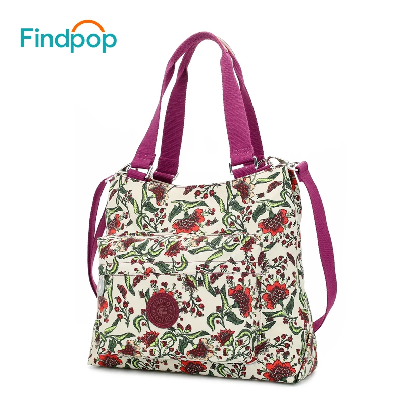 

Findpop Floral Printed Shoulder Bags For Women 2018 Fashion Casual Women Crossbody Bag Large Capacity Nylon Female Crossbody Bag