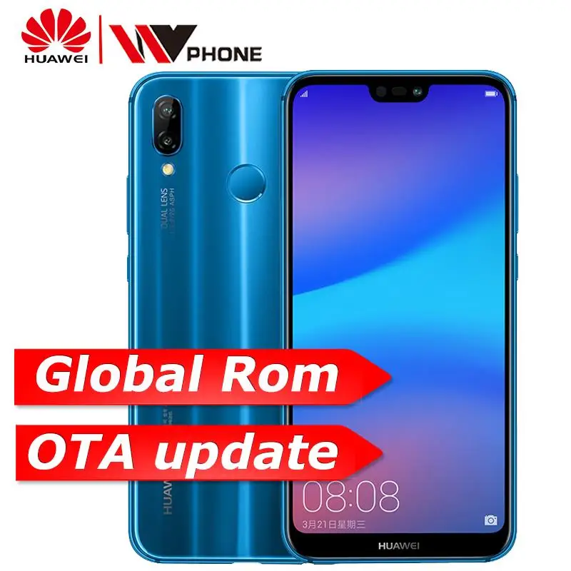 Huawe p20 lite global rom Nova 3e мобильный телефон с функцией распознавания лица