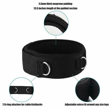 

1 Pair Thigh Strap Neoprene Padded Fitness Legs Cuff Strength Training Strap SMN88