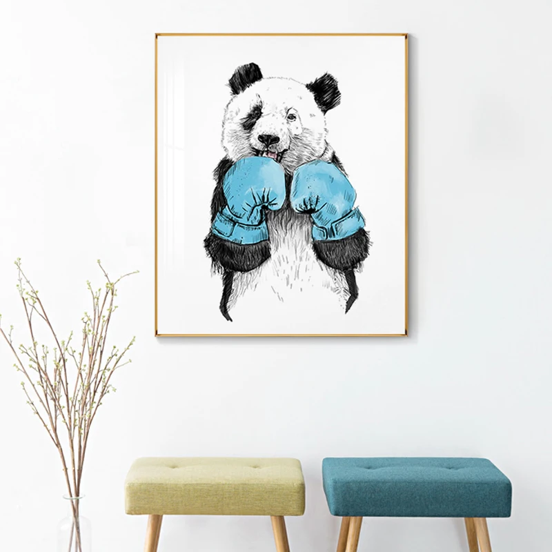Cute Cartoon Animal Panda Will Sell Canvas Painting Poster Picture Home Wall Art Decoration Stickers Can Be Customized | Дом и сад