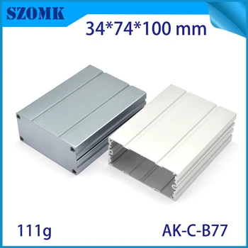 

1 piece, 34*74*100mm szomk extrusion aluminum transformer project box GPS tracker control enclosure case aluminum switch box