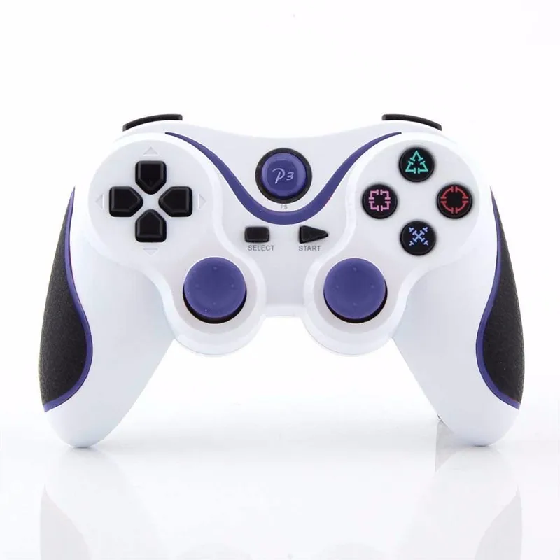 Bluetooth беспроводной контроллер для sony Playstation 3 Двойной вибрационный джойстик для sony PS3 Sixaxis геймпад двойной шок джойстик - Цвет: Mix White Blue