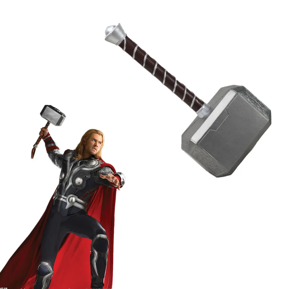

Avengers: Endgame Thor Thunder Hammer Figure Weapons Super Hero Warrior Thor Weapon Hammer Cosplay Halloween Carnival Game Props