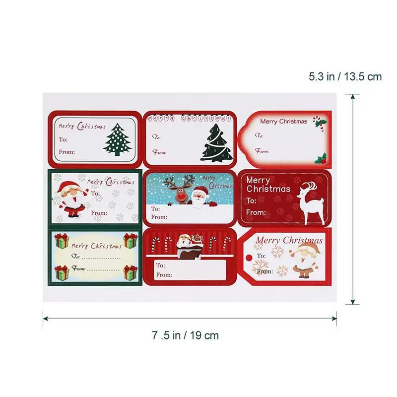 144 Christmas Stickers Self Adhesive Gift Tag Stickers 24 Assorted Santa Snowmen Christmas Presents Labels Xmas Navidad Gift