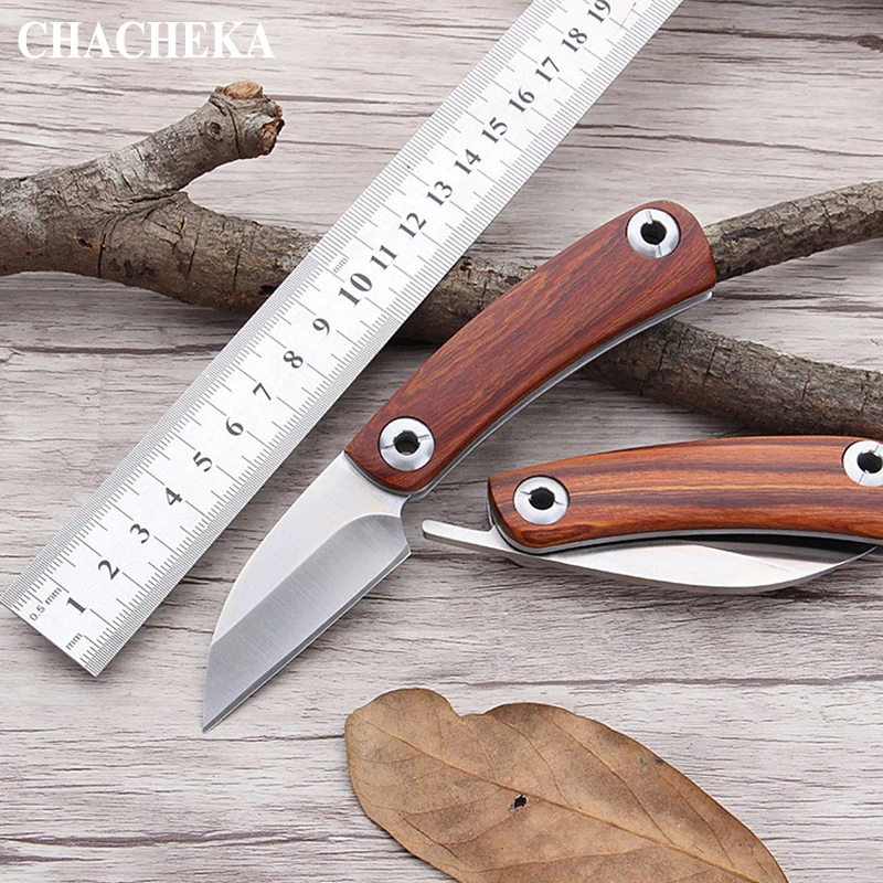 

CHACHEKA D2 Steel Pocket Folding Knife Camping Hunting Knives Outdoor Survival EDC Combat Tools Fishing Saber Kitchen Cutter