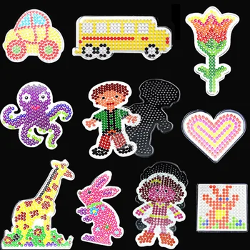 10pcs/lot Plastic Pegboards Puzzle 5mm Hama Perler Beads